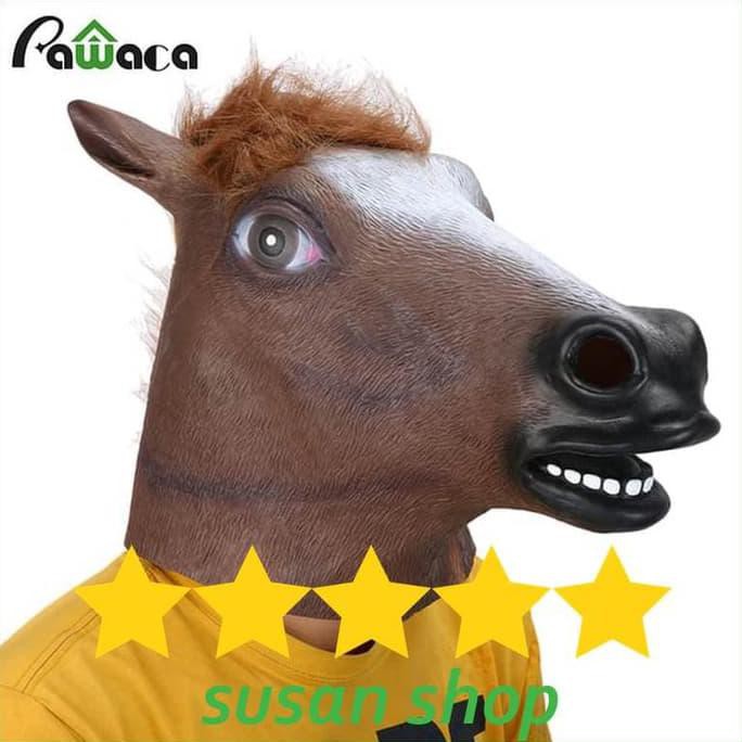 Horse Mask / Topeng Kuda Bahan Latex