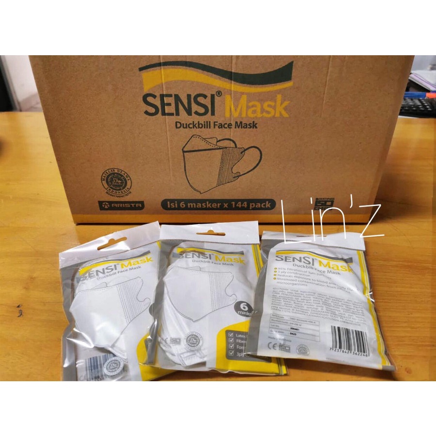 Masker Sensi Duckbill 3 Ply Sachet isi 6 Pcs Original