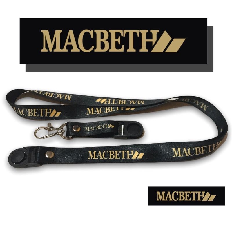 

Lanyard MACBETH tali lanyard DISTRO gantungan kunci name tag id card kartu nama / tali lanyard gantungan leher