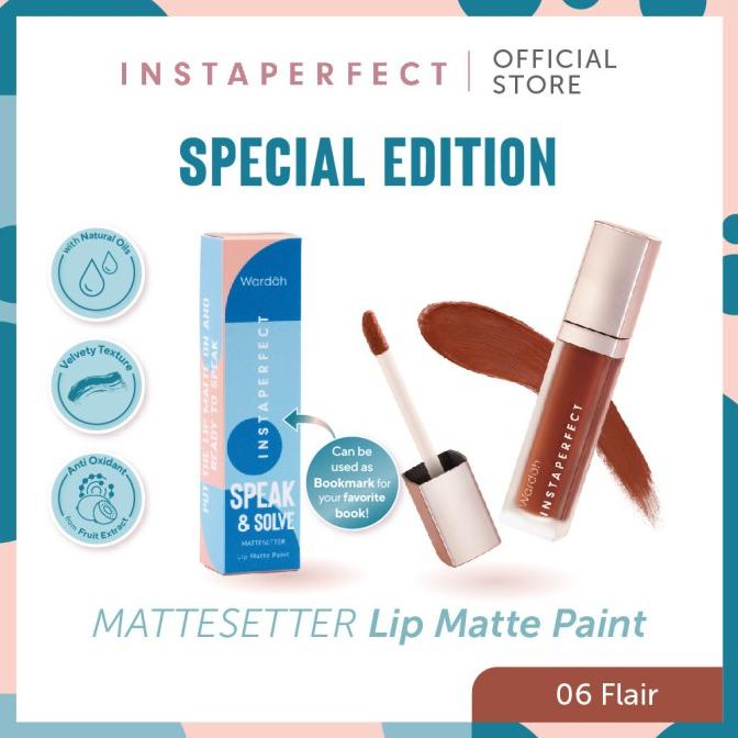 Wardah Instaperfect MATTESETTER Lip Matte Paint 5.5 g - Lip Cream