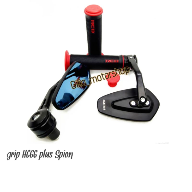 Handgrip RCB Warna HG55 &amp; HG66 plus spion Jalu Oval Diamond Kaca biru Protaper Universal (Paket )