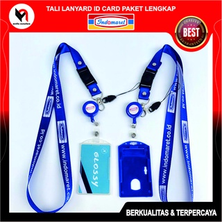 Indomart Lanyard Tali Gantungan ID Card Holder Paket Lengkap Yoyo ID Card Indomaret