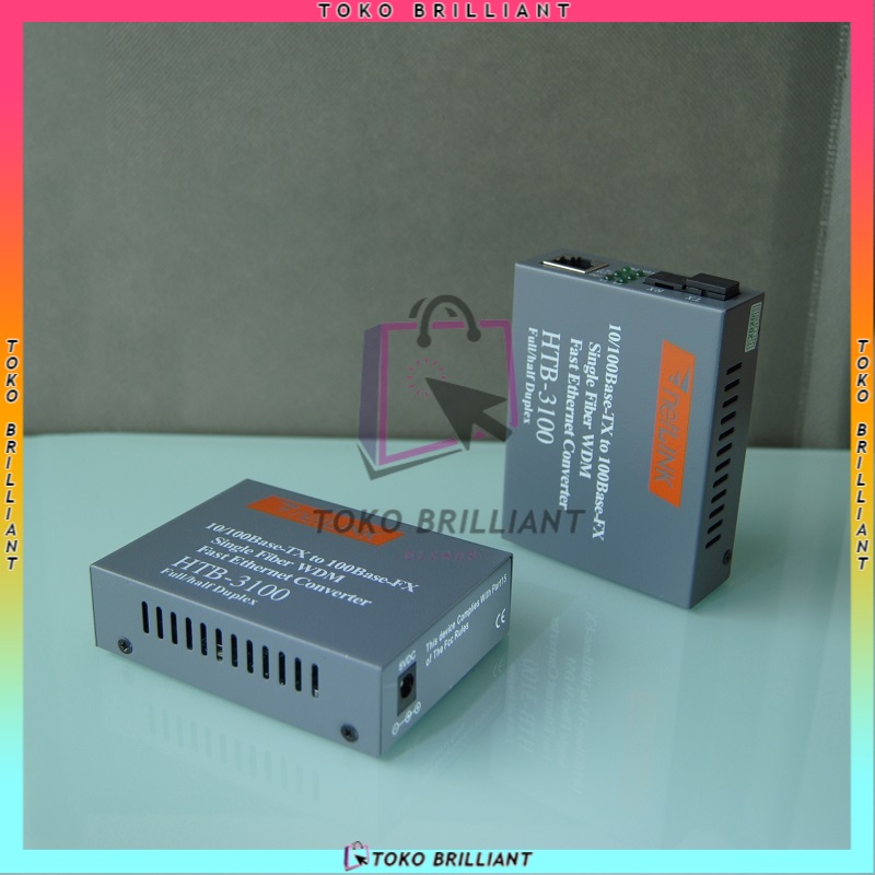 HTB-3100 Media Konverter Fiber Optik Single Mode dengan 5V 2A EU adaptor [Bayar ditempat]-5