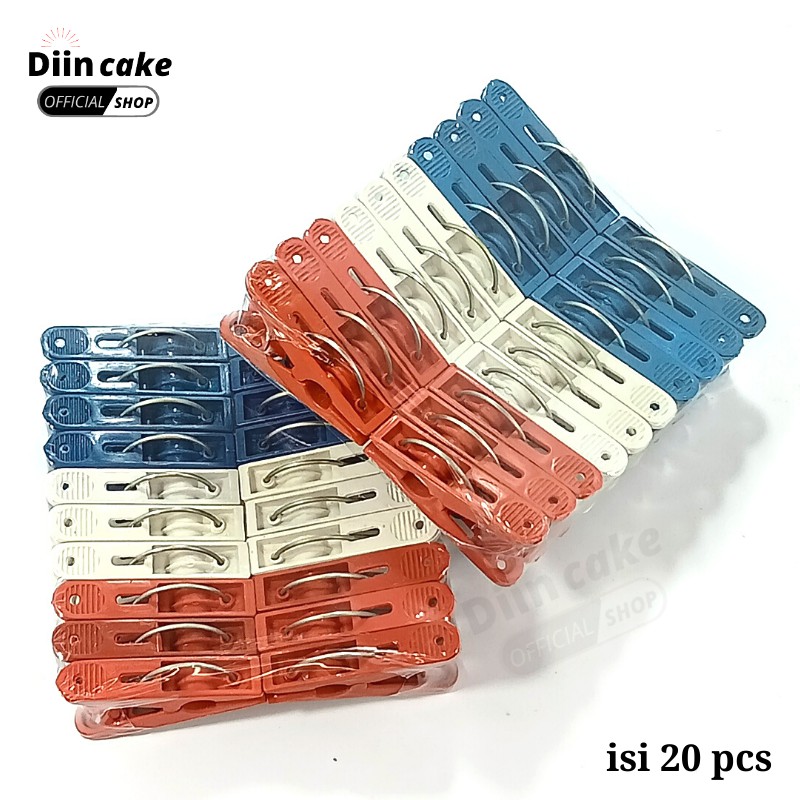 20 pcs Jepitan Baju Laundry Warna Warni Kuat Dan Berkualitas