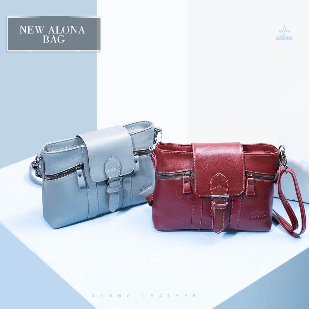 TERBARU!! Tas Selempang Wanita Alona Laura Bag tas tas kulit [ori alona leather] Tas kulit wanita