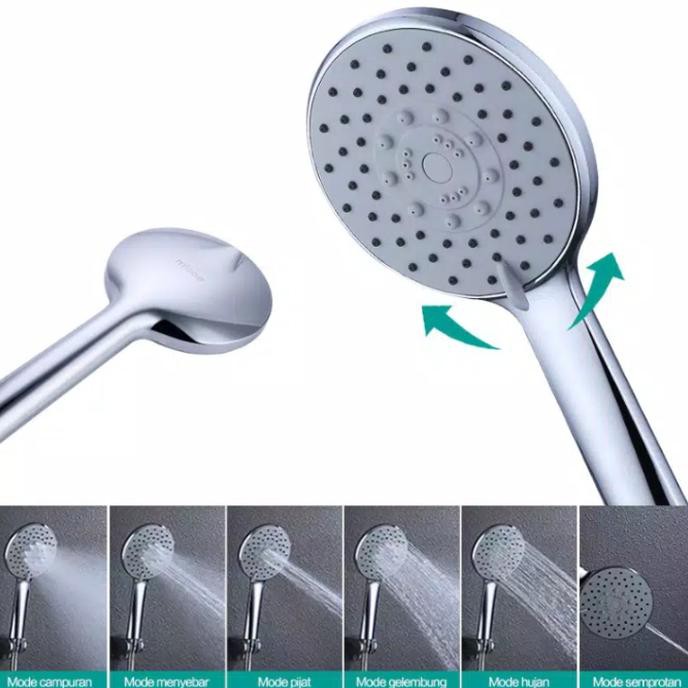 (SaleJualDijual) Micoe Shower Tangan Tiga Barang Enam-Fungsi Kepala Shower Portable Sho