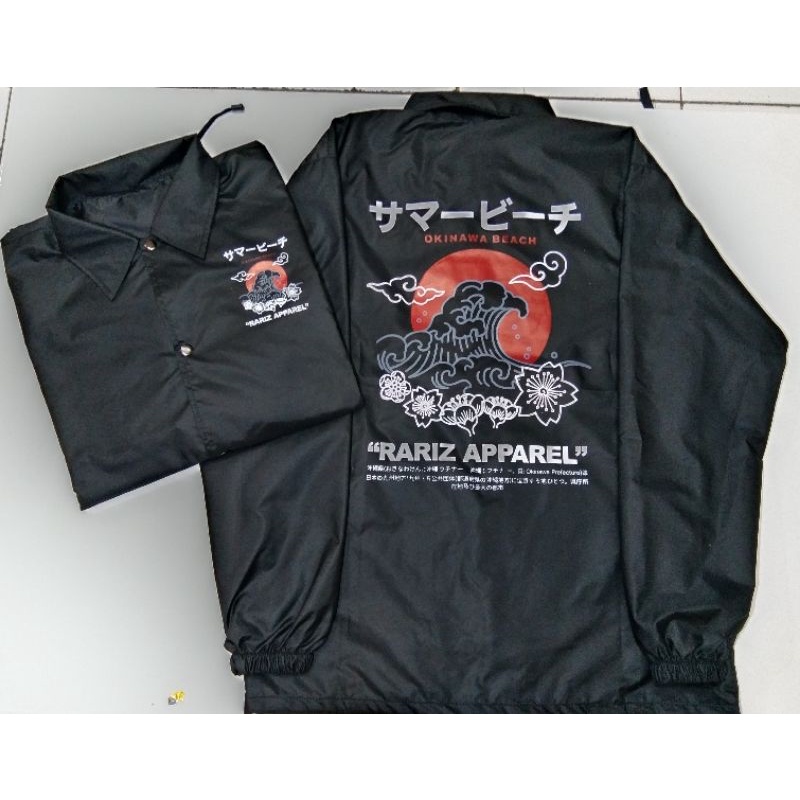 ( COD) JAKET COACH/JAKET PRIA CASUAL/jaket windbreakers-Hitam RARIZ APAREL