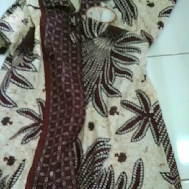 Couple Batik Padi Cream Seragam Batik Jumbo M L Xl Xxl Jumbo