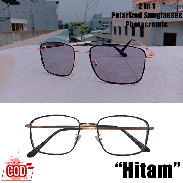 Ready Stock Terbaru Kacamata Polarized Photocromic/Kacamata Anti Silau/Kacamata Anti UV Fashion Pria dan Wanita High Premium Qualilty