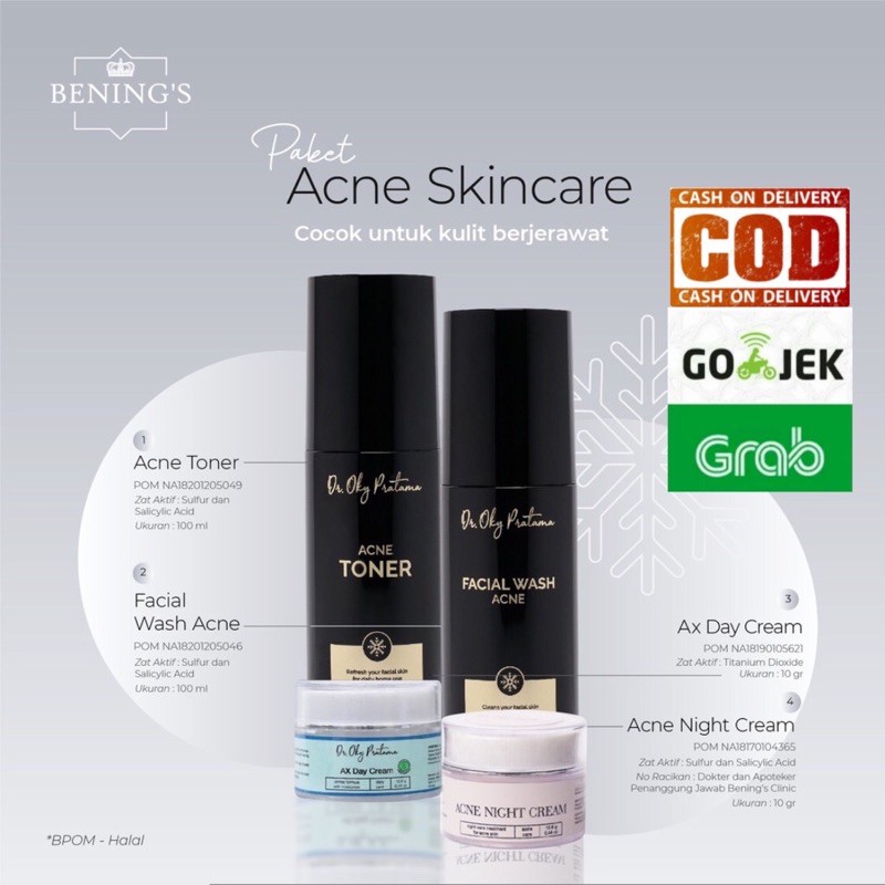 Paket Acne Series NORMAL Skincare Benings Clinic Benings by dr. Oky Pratama