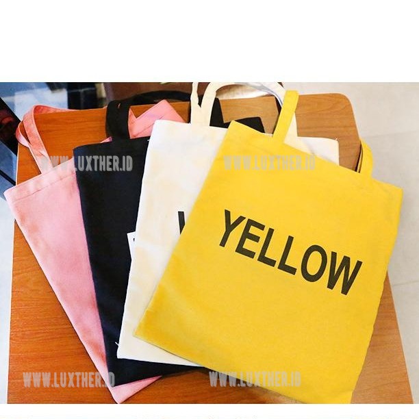 LUXTHER - TAS KULIAH FASHION TOTE BAG BAHAN 300D WANITA TAS SHOPPING TAS KANVAS OOTD