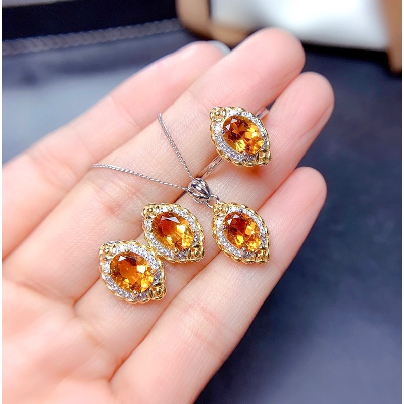 Boutique Natural Citrine Jewelry Set