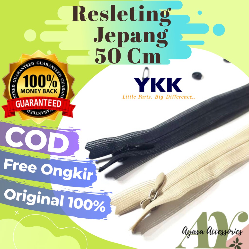 RESLETING ZIPPER SLETING JEPANG YKK PANJANG 50 CM