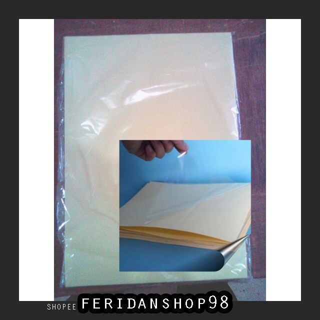 

FS39 KERTAS PRINT & FOTOCOPY PLASTIK PELAPIS LAMINASI ATK UNTUK TAHAN AIR STICKER A4 BY FERIDANSHOP9