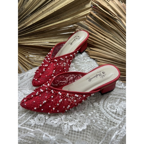 sepatu Rafaizoutfit sepatu wedding sepatu wanita pesta sepatu Yesika merah cabe 5cm tahu