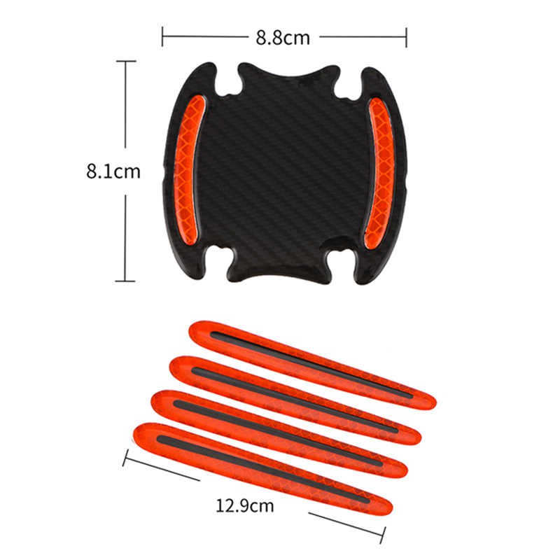 3D Sticker Reflector Carbon Car Handle Door | Stiker Pelindung Gagang Pintu mobil