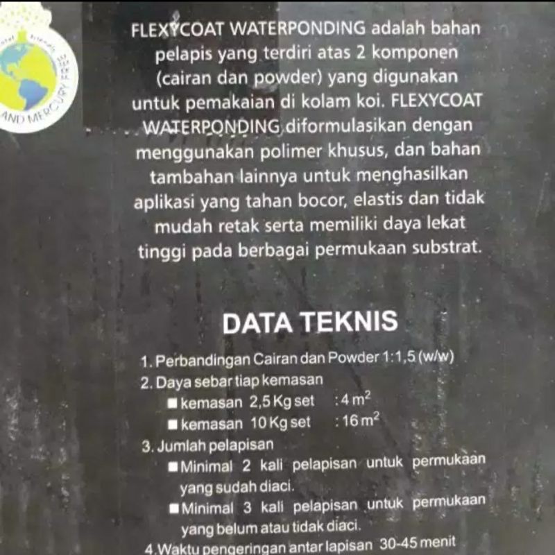 flexy coat cat kolam ikan pelapis anti bocor aman buat ikan