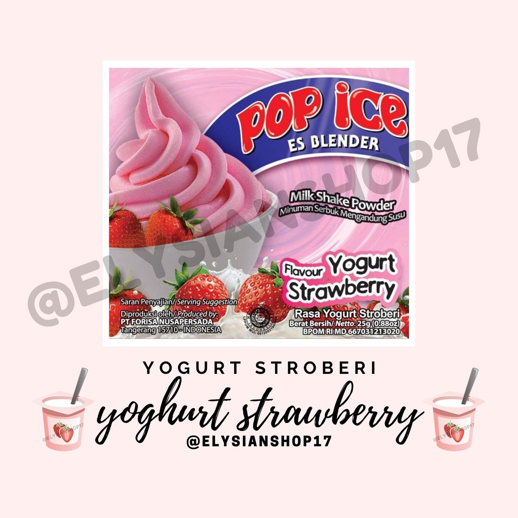 

Pop Ice Yoghurt Strawberry / Yogurt Strawberry 1 Sachet