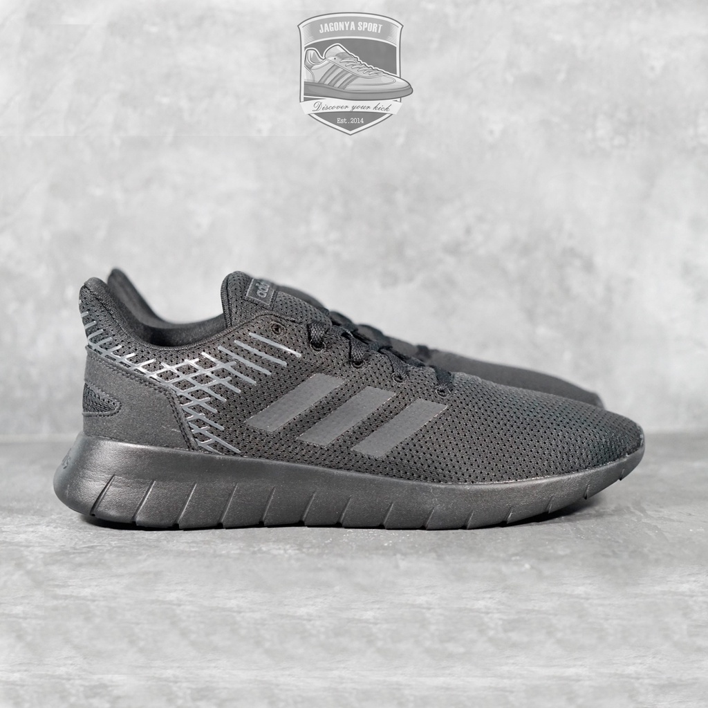 Sepatu Running Pria Adidas Asweerun Triple Black 100% Original - F363333