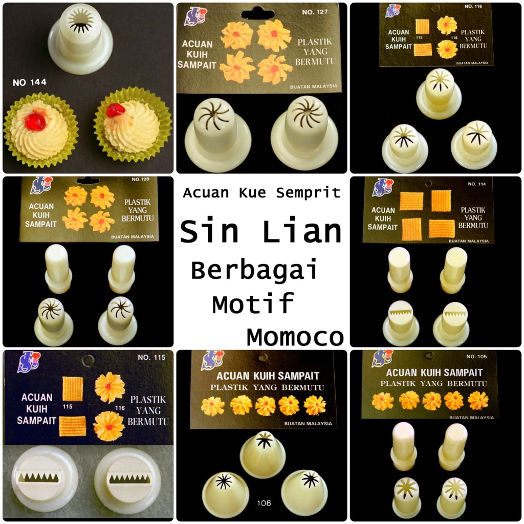 Cetakan SinLian Biskuit Acuan Kue Semprit Kuih Semperit Sampait Sin Lian 105 108 110 114 115 116 127