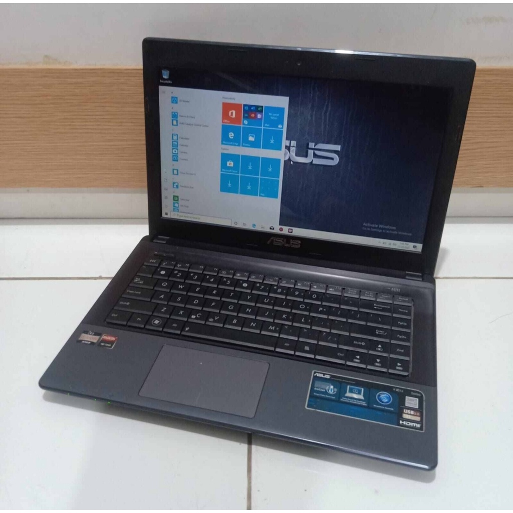 PROMO LAPTOP LEPTOP SECOND MURAH Bekas ASUS  14INC RAM 4GB HDD 320gb ATO BISA DIGANTI SSD 128 TERMURAH MULUS CELERON AMD E1 A4