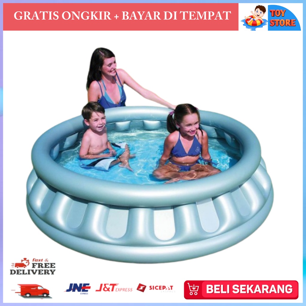KOLAM RENANG ANAK 1.5 METER KOLAM KARET ANAK DEWASA KAPASITAS 400 LITER KOLAM RENANG OUTDOOR HM19