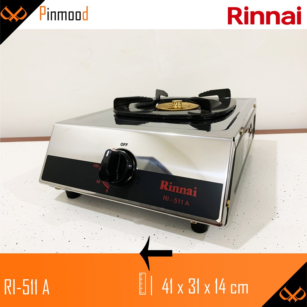 RINNAI KOMPOR GAS RI-511 A 1 TUNGKU STAINLESS STEEL