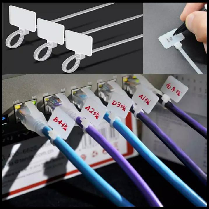 

Kabel Ties Dengan Marker Penanda Atau Label - 2.5Mm X 11Cm