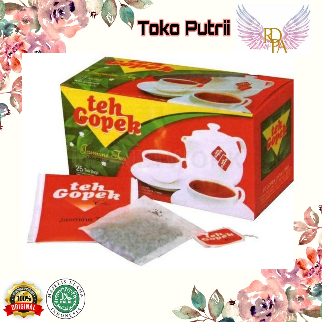 

Putriee - Teh Gopek Envelope 25s 50 gr. Teh Celup Hijau Melati Dengan Amplop. Teh Tubruk. Teh Tradisional