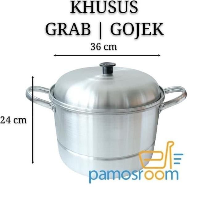 U 36Cm Dandang Serbaguna / Panci Steamer Alumunium Merk Halco Buru Order