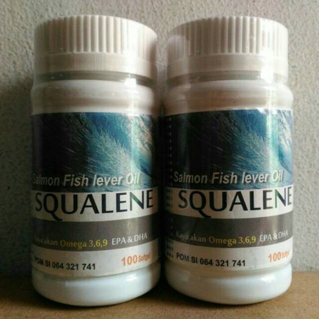 SQUALENE Salmon Lever Fish Oil 100 Kapsul