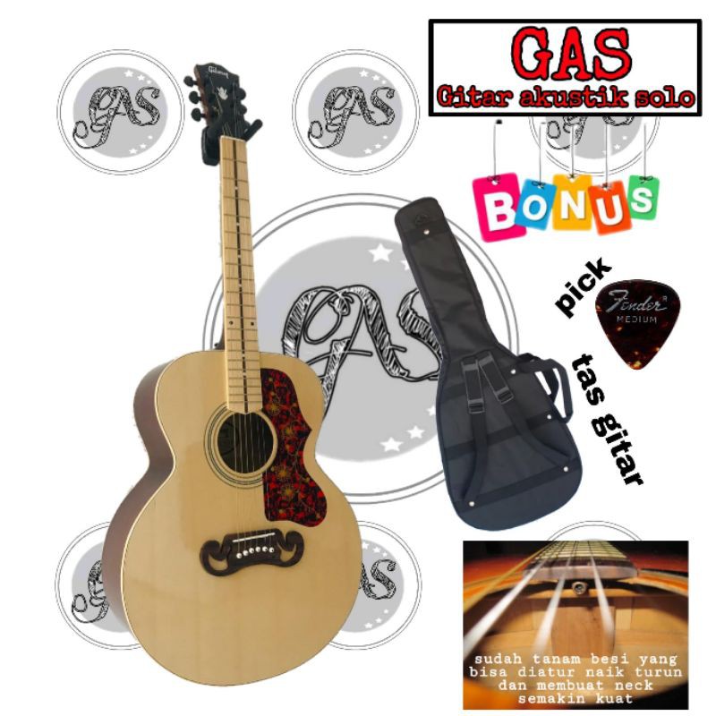 Gitar akustik Gibson Akustik Elektrik custom neck langsung