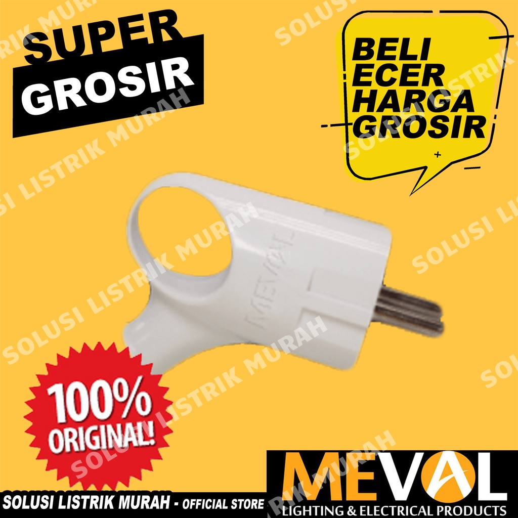 MEVAL Steker Arde Gagang with handle Colokan Bulat Colok