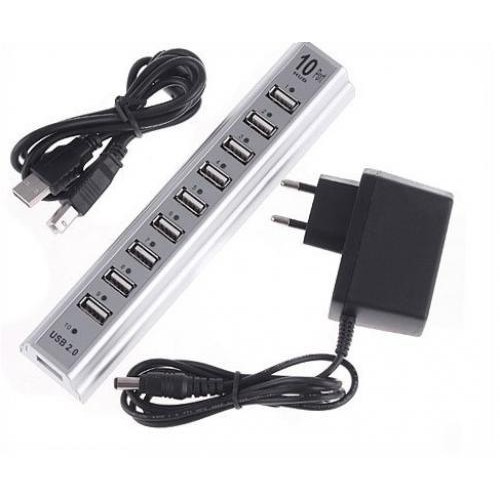 USB HUB 10 PORT + ADAPTOR