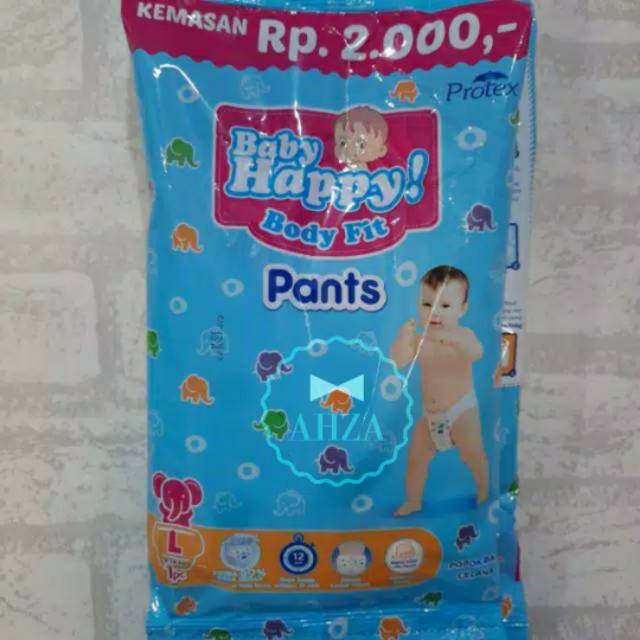 AHZA BABY HAPPY PANTS POPOK CELANA RENCENG ISI 6 SIZE M,L&amp;XL