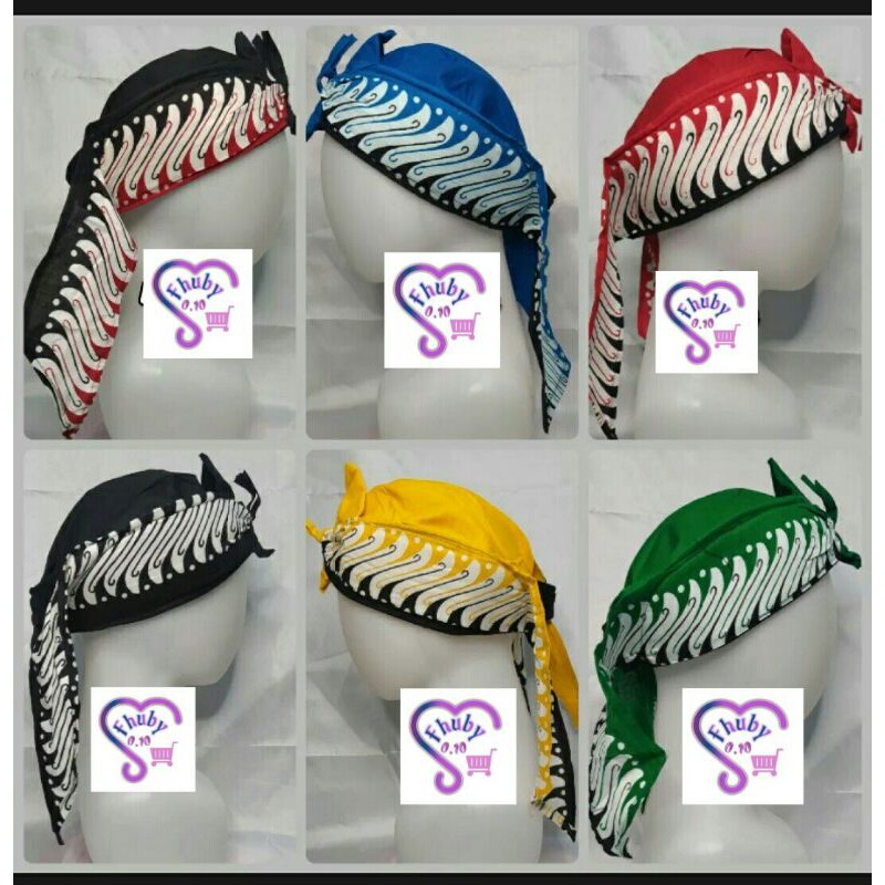 totopong instan/Ikat kepala Sunda Motif Banyuwangi / Udeng Banyuwangi / Iket kepala Jadi /