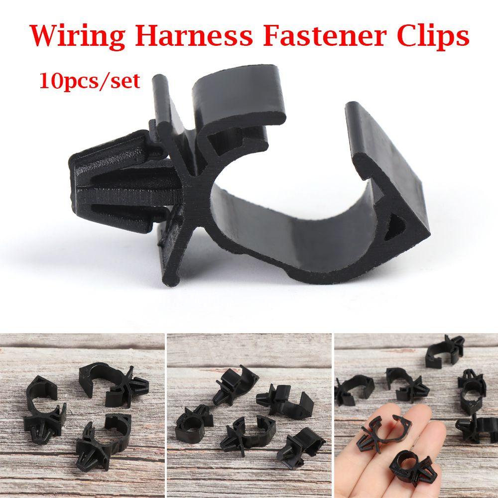 Suyo 10Pcs Klip Pengikat Kabel Harness Kabel Tahan Lama Mobil Push Mounted Wiring Strap