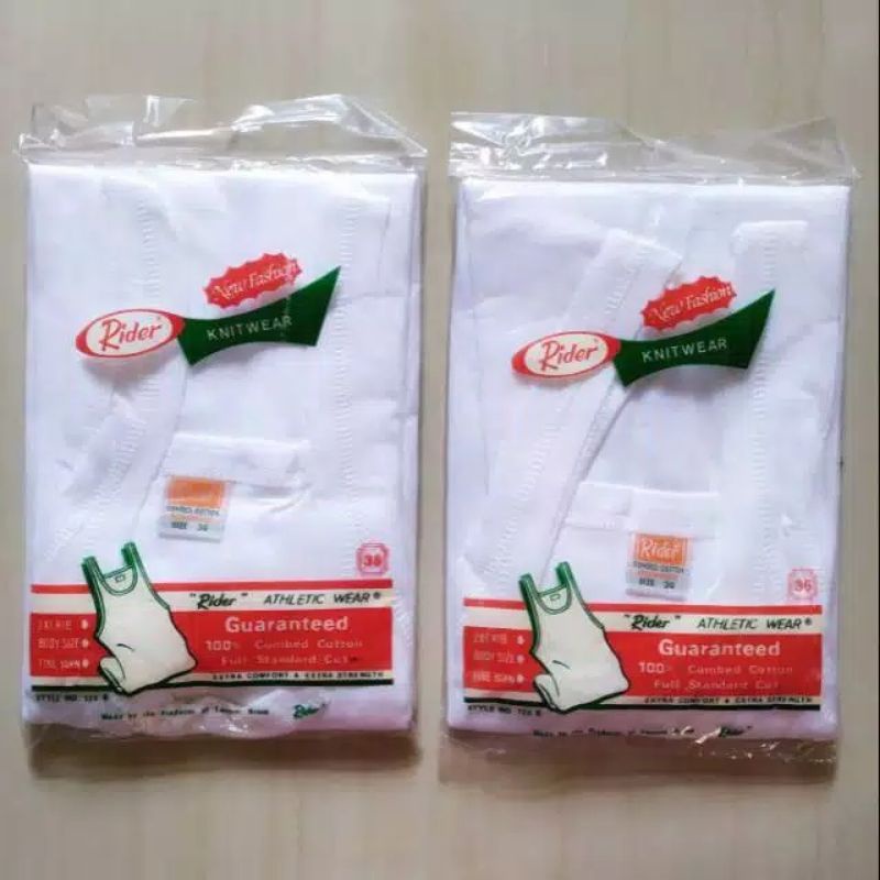 Singlet Rider pria ukuran 32 s/d 42.singlet putih