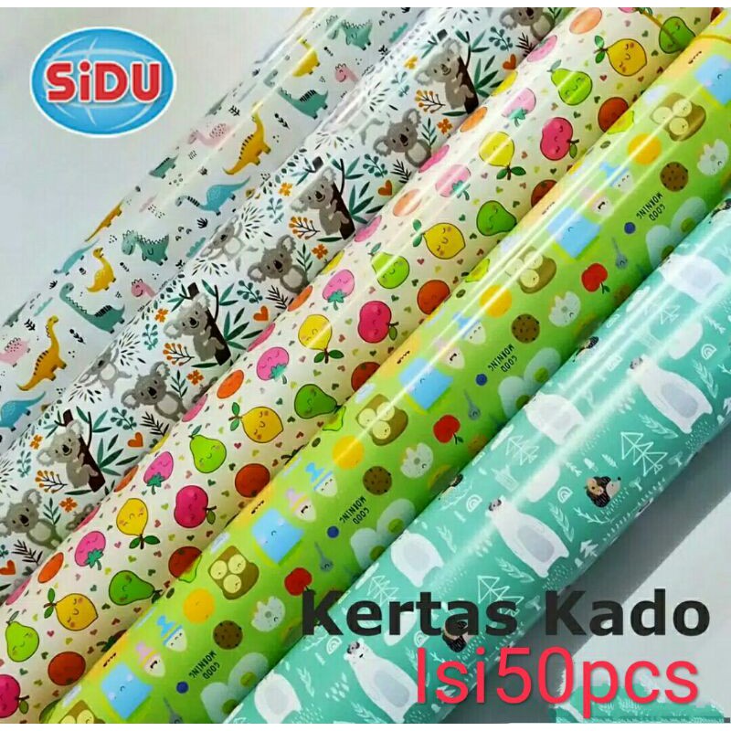

RN Kertas Kado Sinar Dunia Gelosir Murah Isi50Pcs