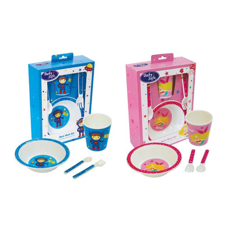 Baby Safe Meal Set 4pcs FS64B - Feeding set - Peralatan Makan Bayi