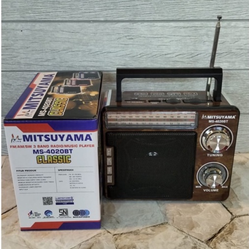 RADIO KLASIK MEREK MITSUYAMA MS-4020BT TIPE CLASIC