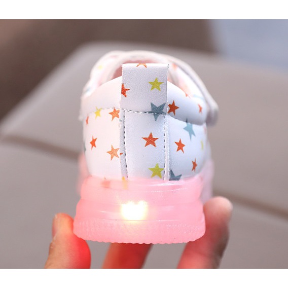 Qeede_Store Sepatu STARY Lampu LED Sepatu Anak Perempuan Size 21-30