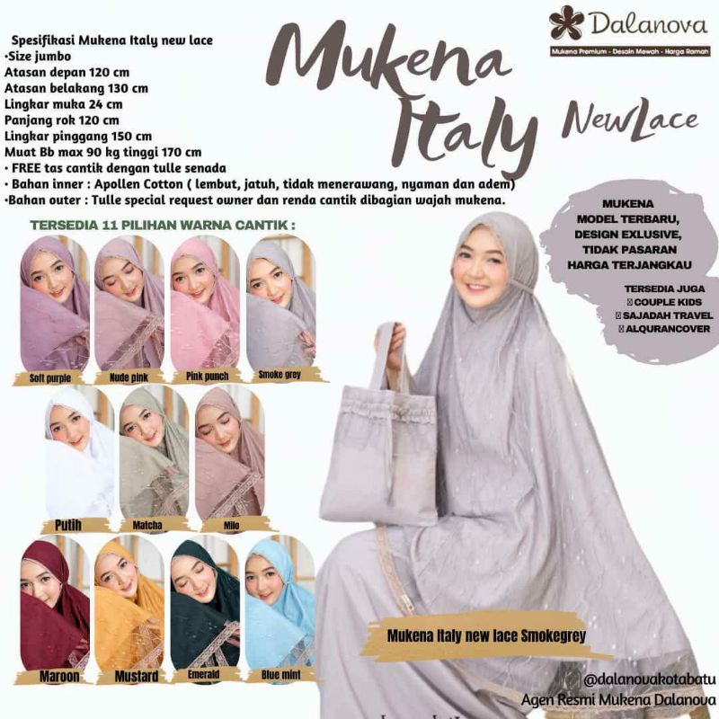 MUKENA ITALY DALANOVA ORIGINAL