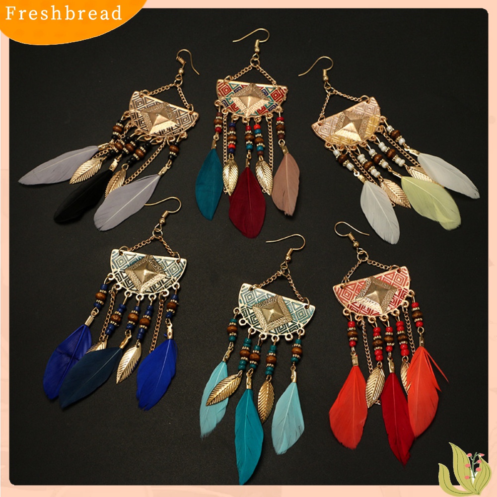 Fresh| Anting Kait Gantung Statement Desain Kipasmanikmanikbulurumbai Gaya Bohemian Untuk Wanita