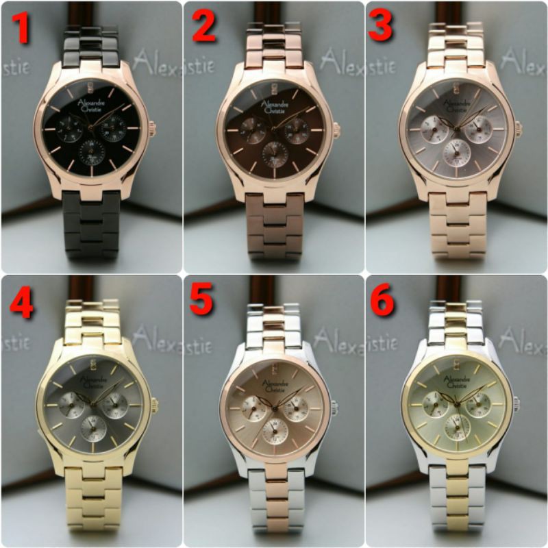 ORIGINAL GARANSI RESMI JAM TANGAN WANITA ALEXANDRE CHRISTIE CEWEK RANTAI ALEXANDER CRISTIE CRISTI CR
