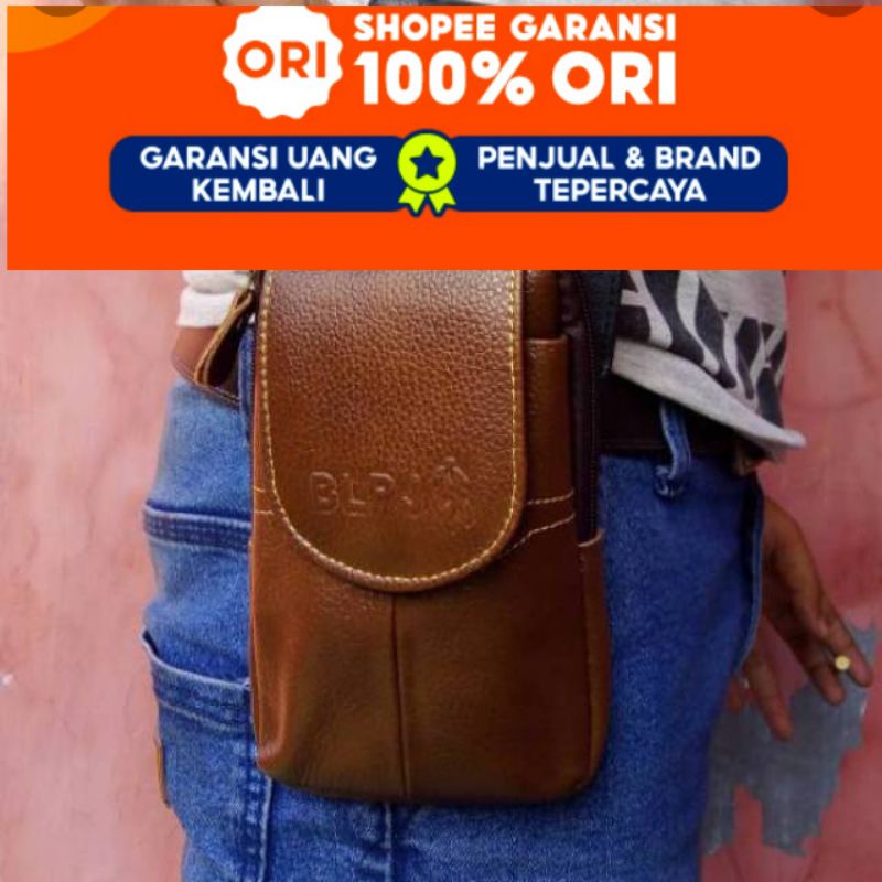 Tas Pinggang Kulit Sapi Asli