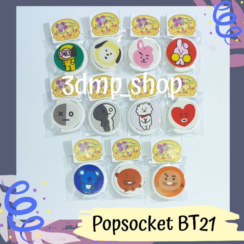 Popsocket BTS BT21 Tata Cooky Chimmy Koya Mang Shooky Rj Van Kpop