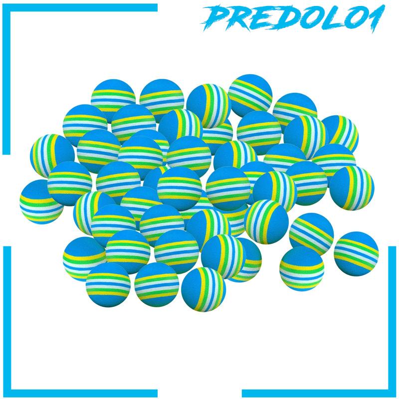 [PREDOLO1] 50x EVA Sponge Golf Balls Stripe Foam Practice Golf Ball 42mm