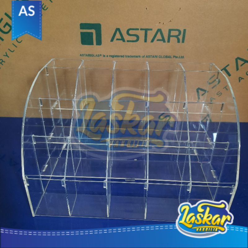 

display tempat pensil acrylic/rak pulpen 4tingkat/stationery acrylic