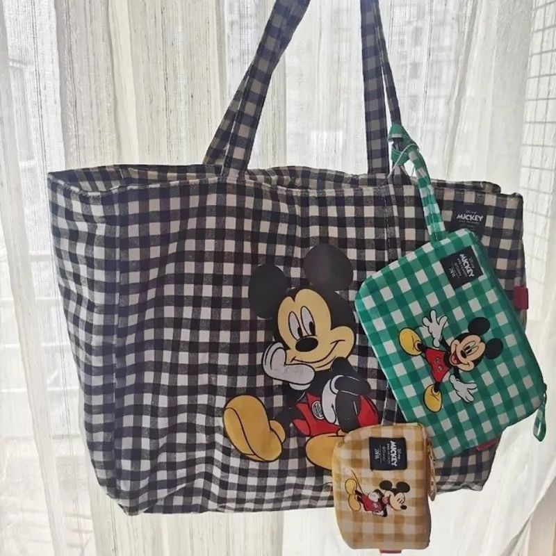 ZRA Mickey Mouse Disney Gingham Tote Bag